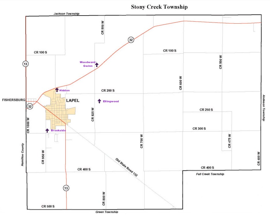 Stony Creek Township, Madison County IN Map